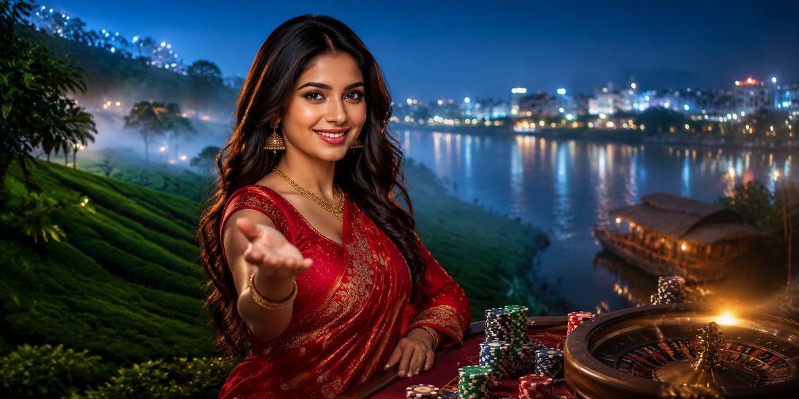 ময়মনসিংহে শাড়ি পরিহিত নারী মোবাইলে ক্যাসিনো অ্যাপ ব্যবহার করছেন